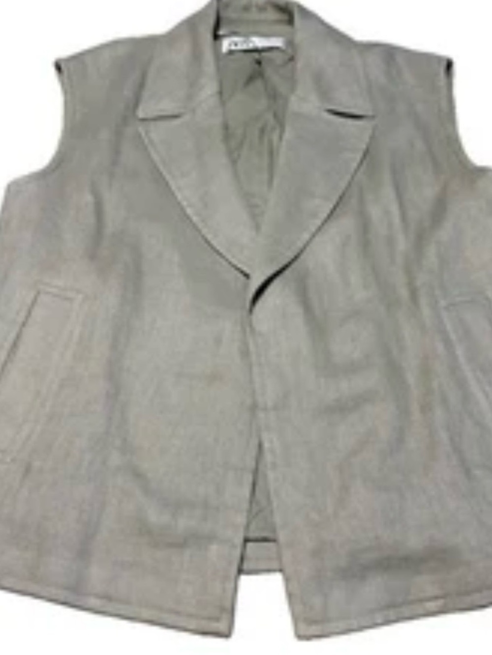 Zara 2-Piece Co-Ord Set Belted Vest Waistcoat S Wide Leg Pant Sage Size XS - Picture 3 of 14